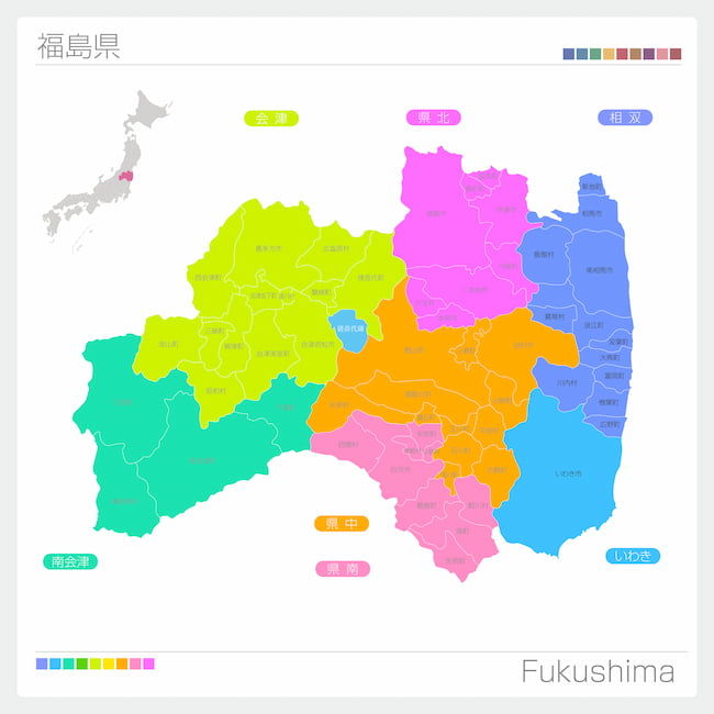 福島県の地図