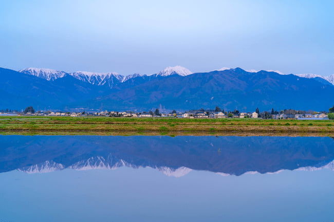 長野県 安曇野市 水田