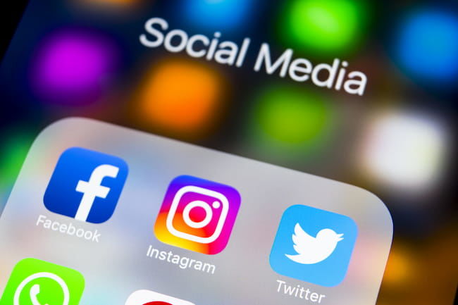 代表的なSNS 「Facebook」「Instagram」「Twitter」