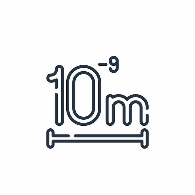ナノ(nano:n )=10億分の1=10のマイナス9乗