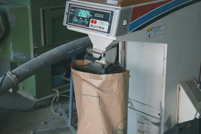 米選機(選別計量機)の計量部