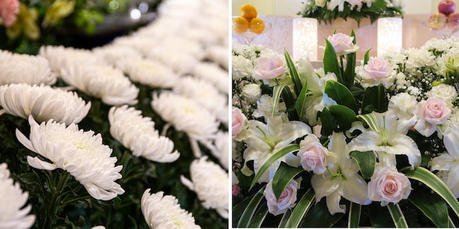 菊の花祭壇・洋花の花祭壇