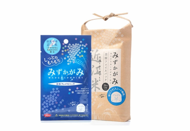みずかがみから抽出した米エキスを配合した「みすかがみコスメ」も誕生。県外では、滋賀県の往訪発信拠点「ここ滋賀」(東京・日本橋)で販売されている