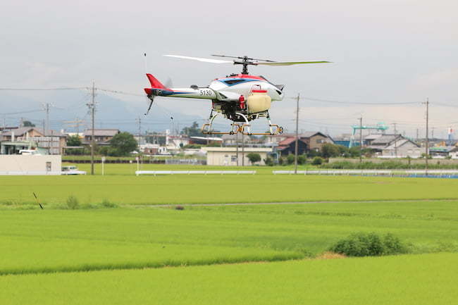 無人ヘリによる除草剤散布